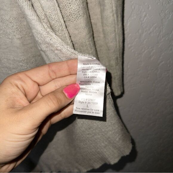 Left Of Center x Anthropologie Gray Valonia Button Up Cardigan Size Large - Picture 5 of 7